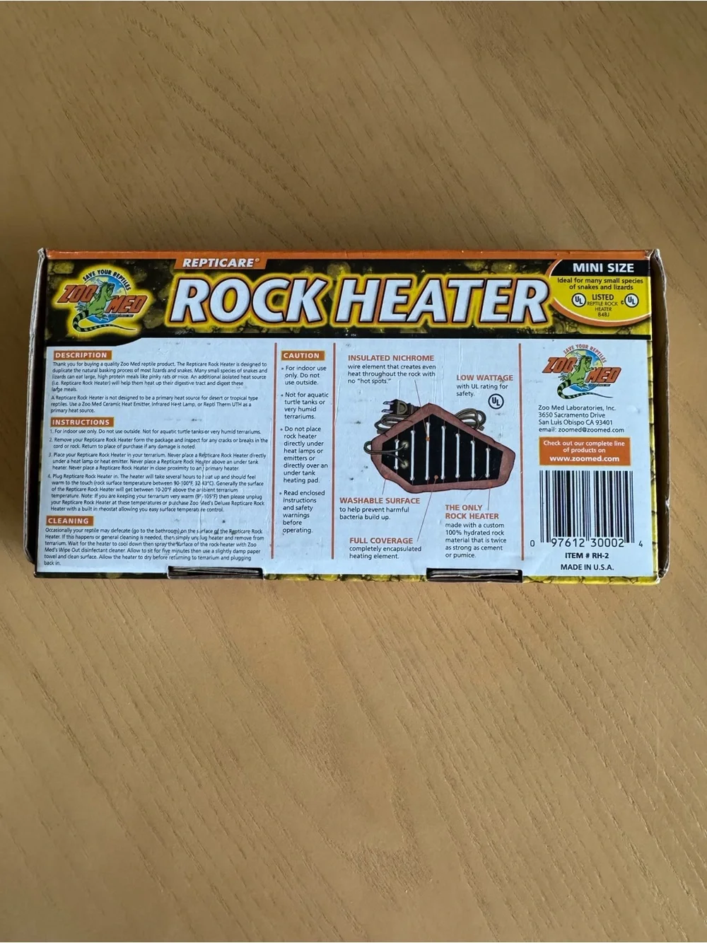 Red Mini Rock Heater - Terrarium Heat Rock
